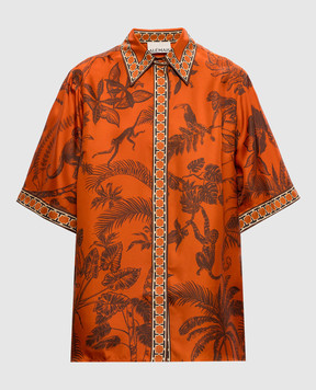 Alemais Monkey Dance orange silk blouse 6881T