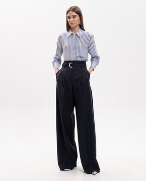 Max Mara Blue wool palazzo SERIO MSTSERIO