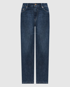 Max Mara MACRO blue jeans with logo patch SMMMACRO