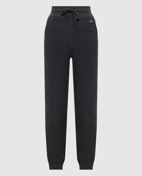 Victoria Beckham Klara dark grey wool and cashmere joggers 1426KTR007702A