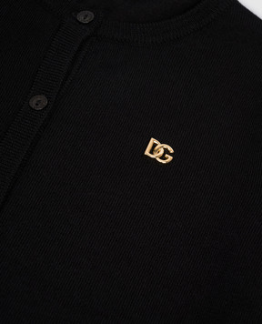 Dolce&Gabbana Children's black wool cardigan L5KWN7JDVGJ