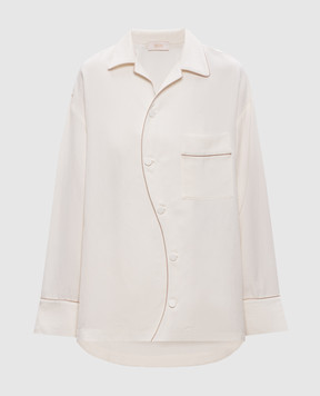 SSHEENA Beige Cody shirt with linen 26SSCODYTS26012