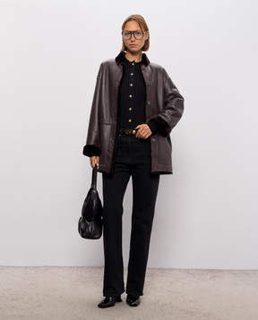 Babe Pay Pls Brown double-sided sheepskin coat 2623SETA