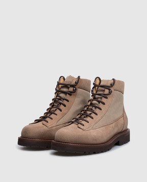 Brunello Cucinelli Brown Urban Outdoor combination boots MZUANRW668