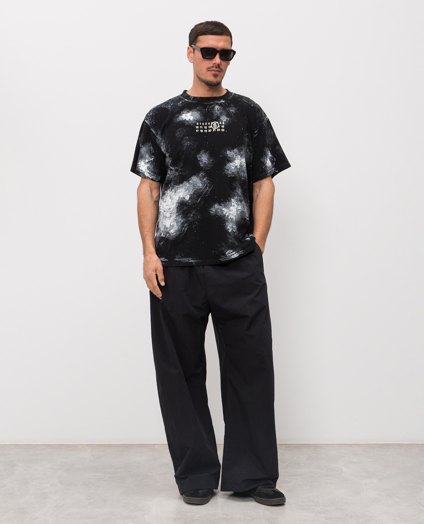 

Black printed T-shirt Maison Margiela MM6