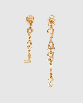 Saint Laurent YSL PARIS gold asymmetric clips A002XDY1500