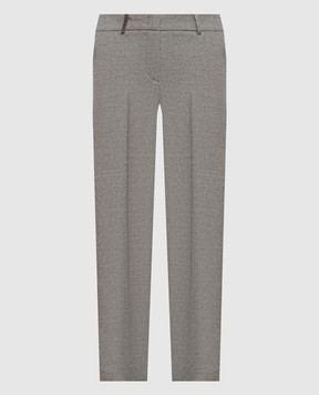 Peserico Gray wool pants P0471802581