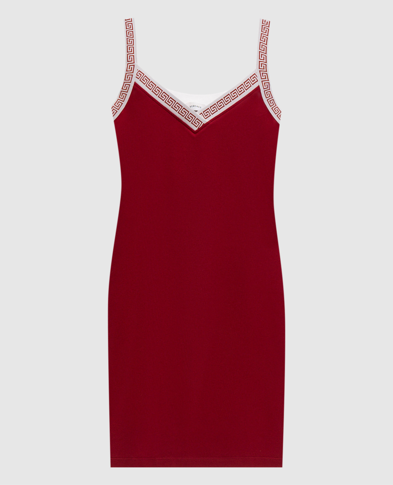 Red dress with a pattern Versace