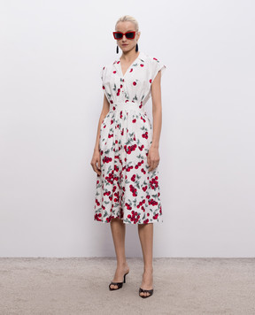 Twinset White shirt dress with print 261TT2590