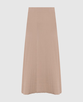Agnona Beige midi skirt with silk KG110107Q180P