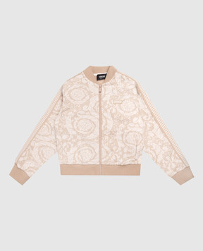 Versace Children's beige sports jacket with a pattern 10227431A16796