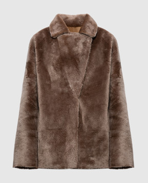Babe Pay Pls Double-sided brown sheepskin coat 2633MERINO