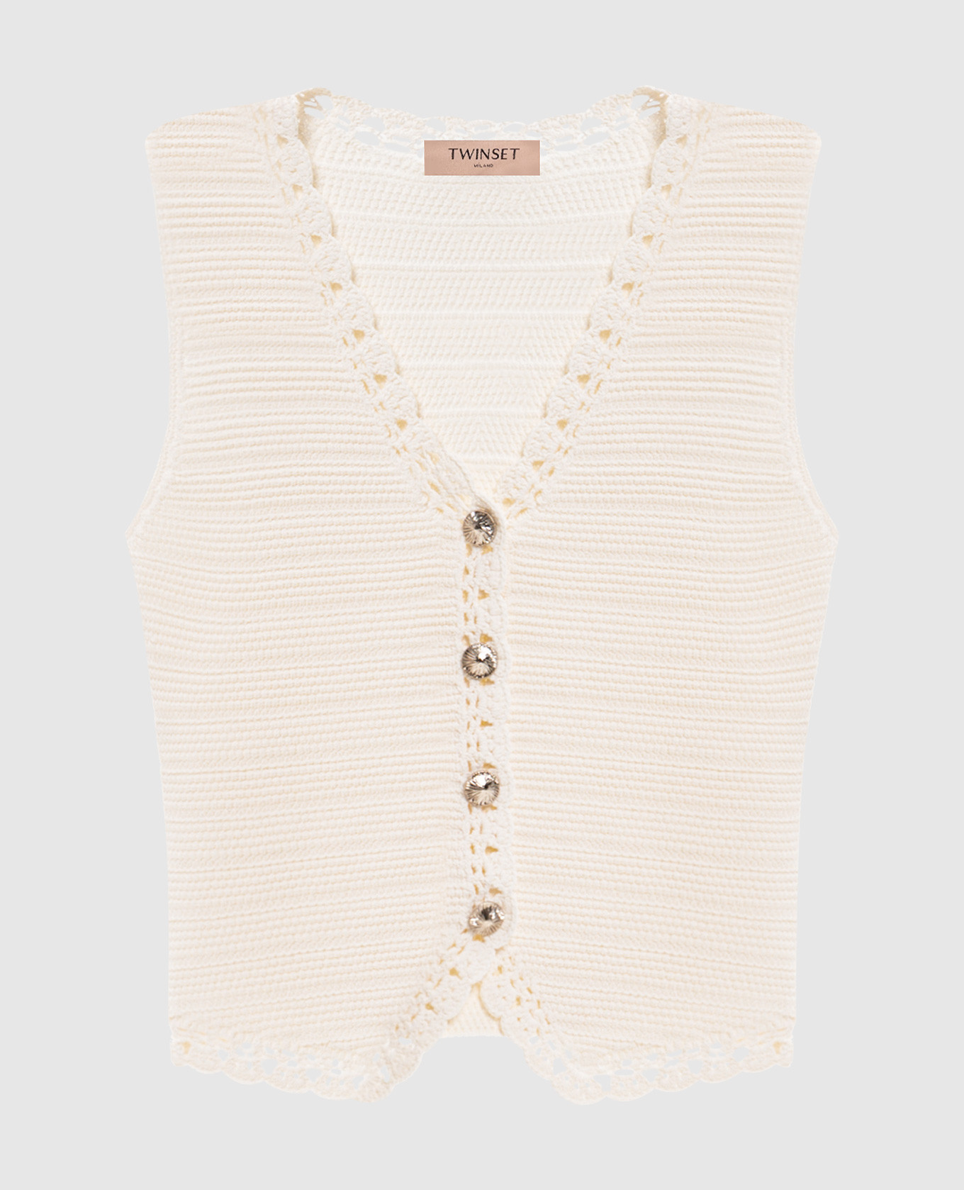 Beige vest with logo