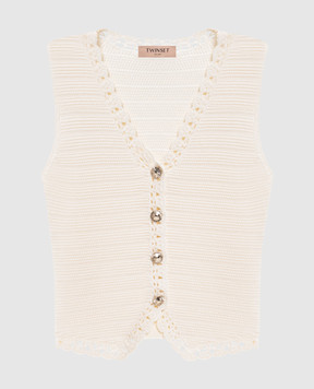 Twinset Beige vest with logo 261TP3077