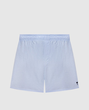 Ami Paris Blue boxer briefs with embroidered emblem HUN206CO0224