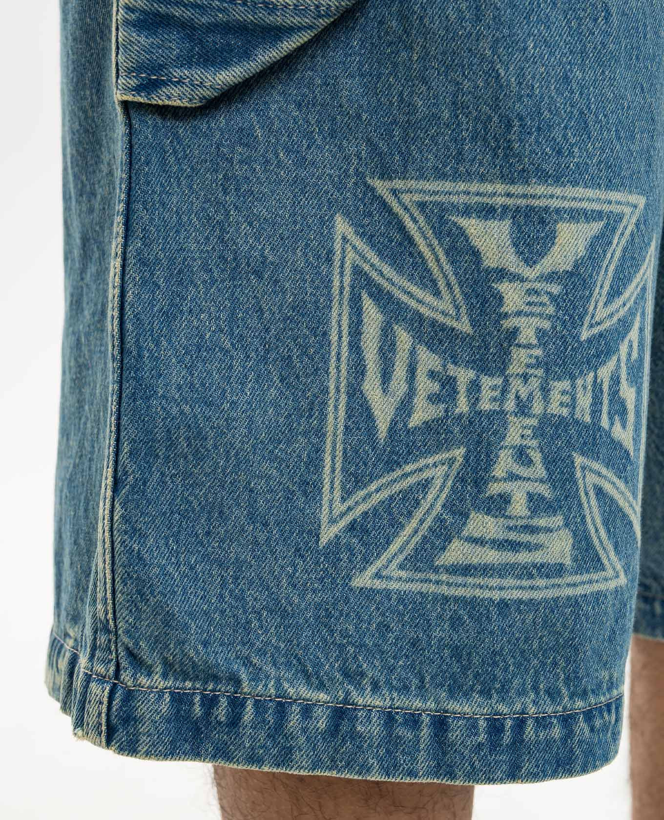 

Blue denim Bermuda shorts Vetements, Light blue