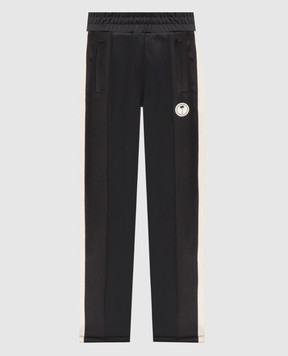 Palm Angels Black sweatpants with logo patch PMCJ020S26FAB002