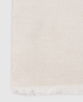 Brunello Cucinelli Beige stole with linen and lurex MSCDAGL67