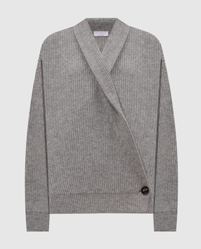 Brunello Cucinelli Gray cashmere cardigan M12724306P