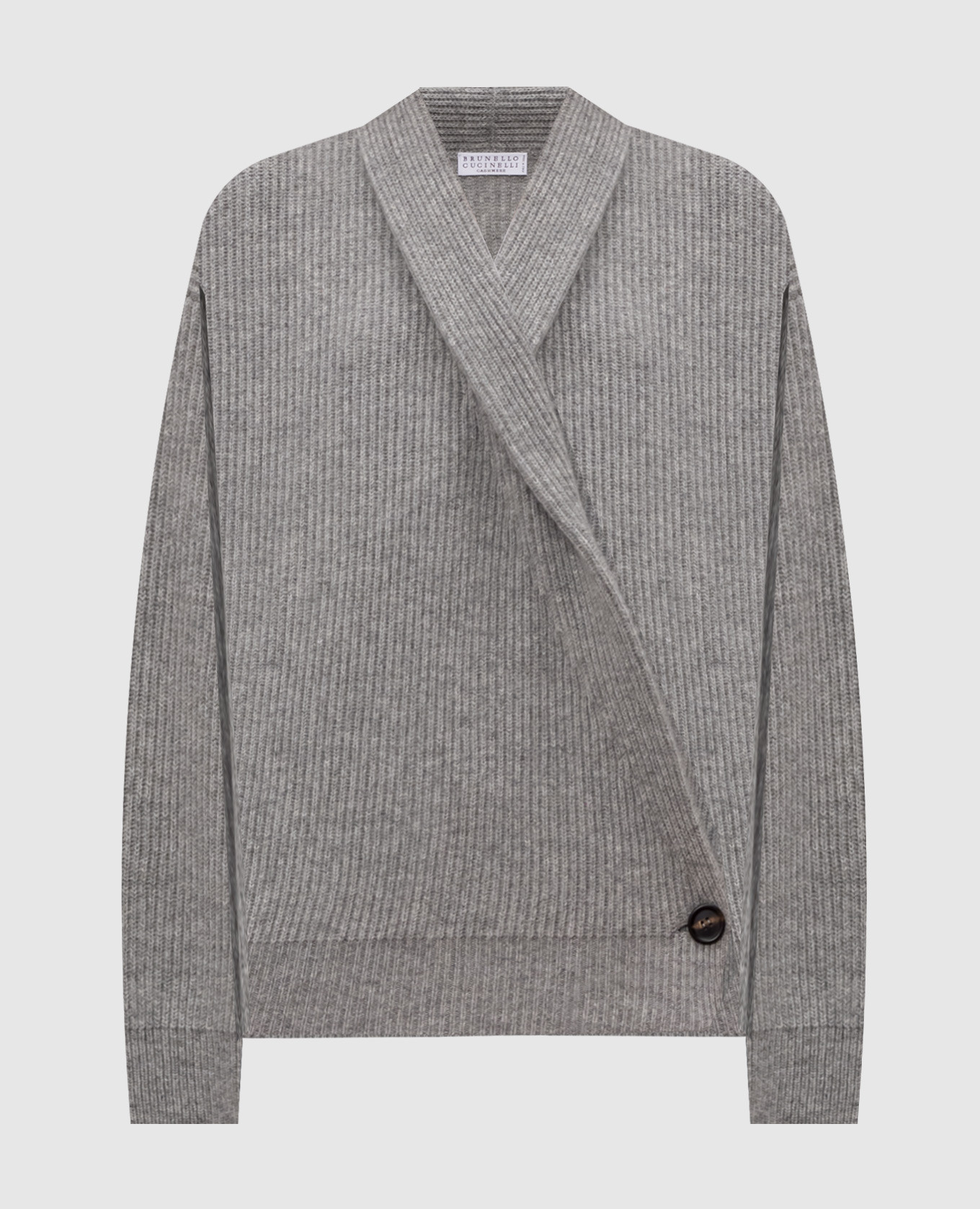 Gray cashmere cardigan