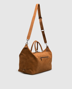 Stefano Ricci Brown nubuck travel bag ND271TXUOSNS