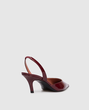 Amina Muaddi Anok red patent leather slingbacks 15S365754SOF