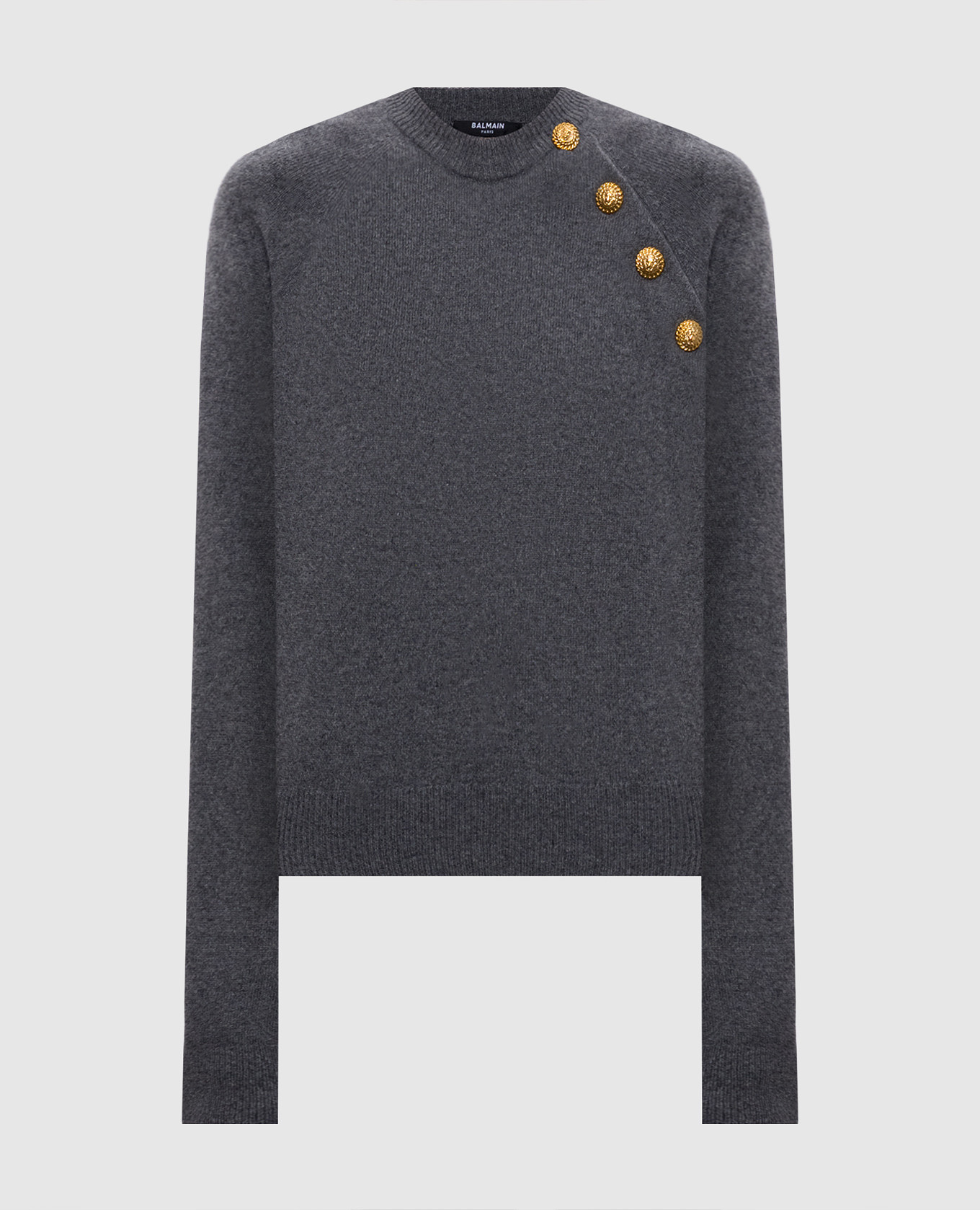 

Gray wool and cashmere jumper Balmain, Grey