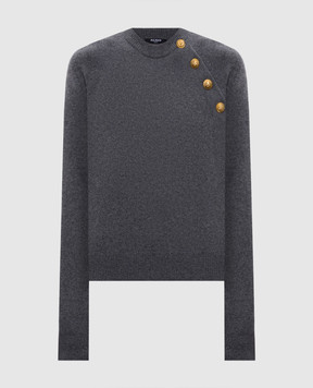 Balmain Gray wool and cashmere jumper GF1KA130KI87