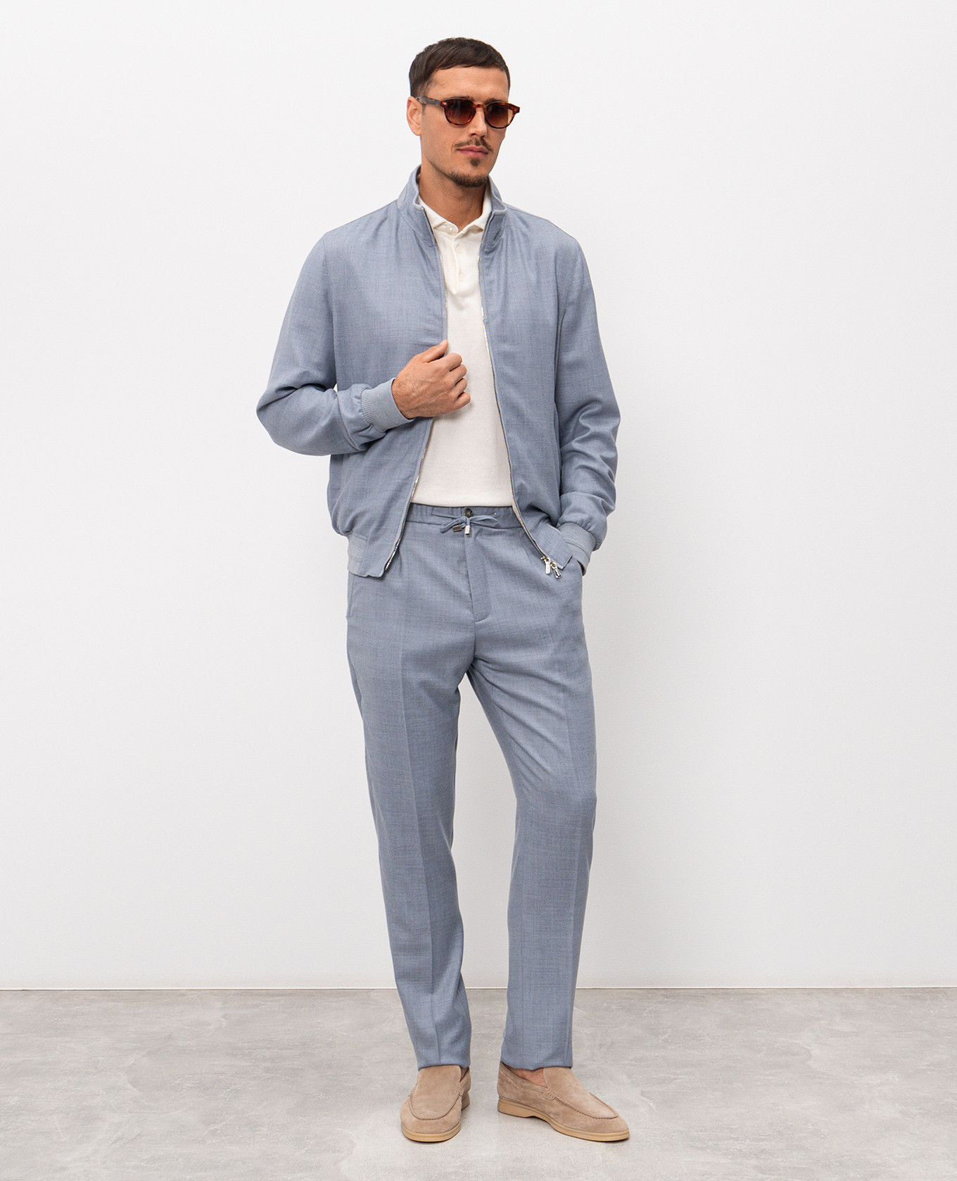 

Blue cashmere pants Enrico Mandelli, Light blue