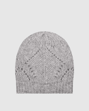 Peserico Gray alpaca wool hat S36208F039252A