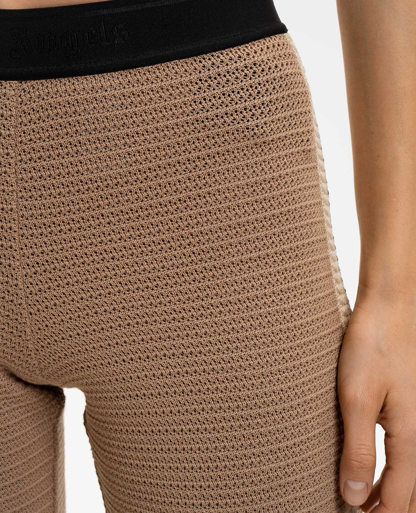 Brown flared pants with stripes Palm Angels 5