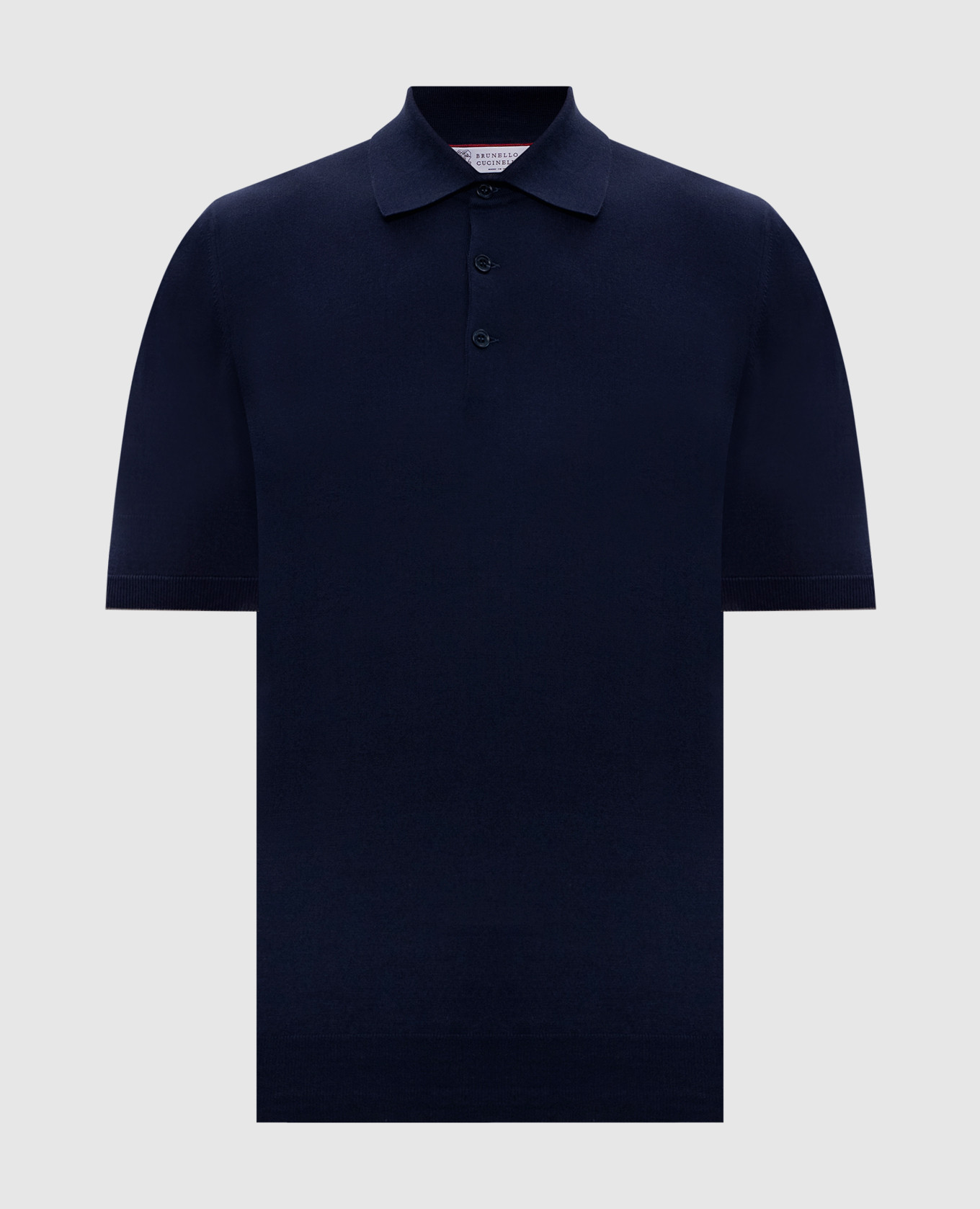 Blue polo with piping