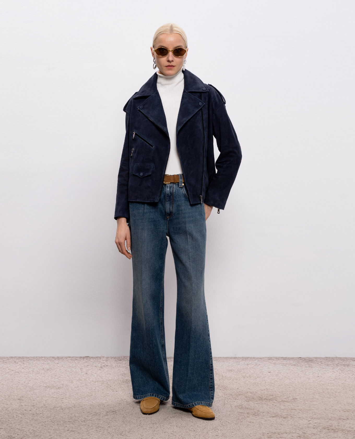 

Blue suede leather jacket Babe Pay Pls