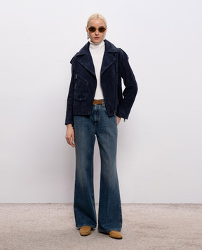 Babe Pay Pls Blue suede leather jacket 2106УК2SUEDE