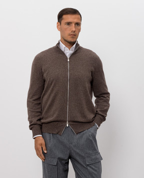 Brunello Cucinelli Brown cashmere cardigan MQS00106