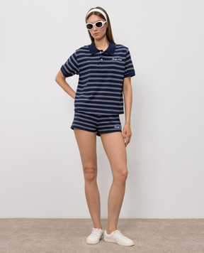 Sporty & Rich Blue striped shorts SH071710326BL107