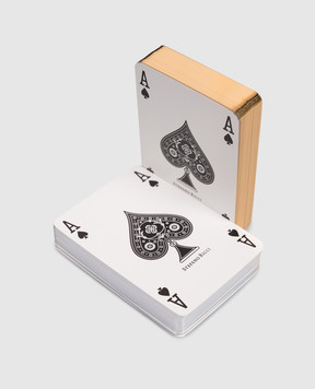 Stefano Ricci Set of playing cards with emblem print OSPCARDS02EAGLE1