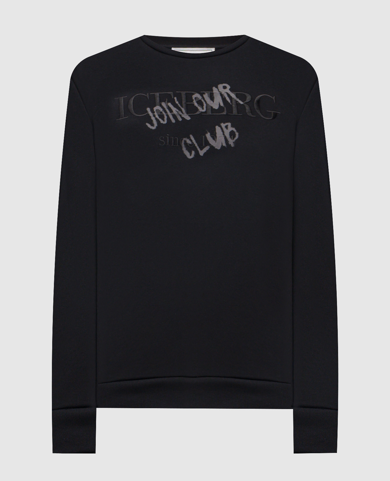 

Black sweatshirt with logo embroidery Iceberg