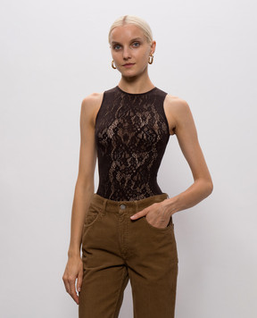 Wolford Brown bodysuit INFINITE ROSE 79349