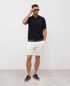 Peserico Blue shirt with linen R59499F129056R
