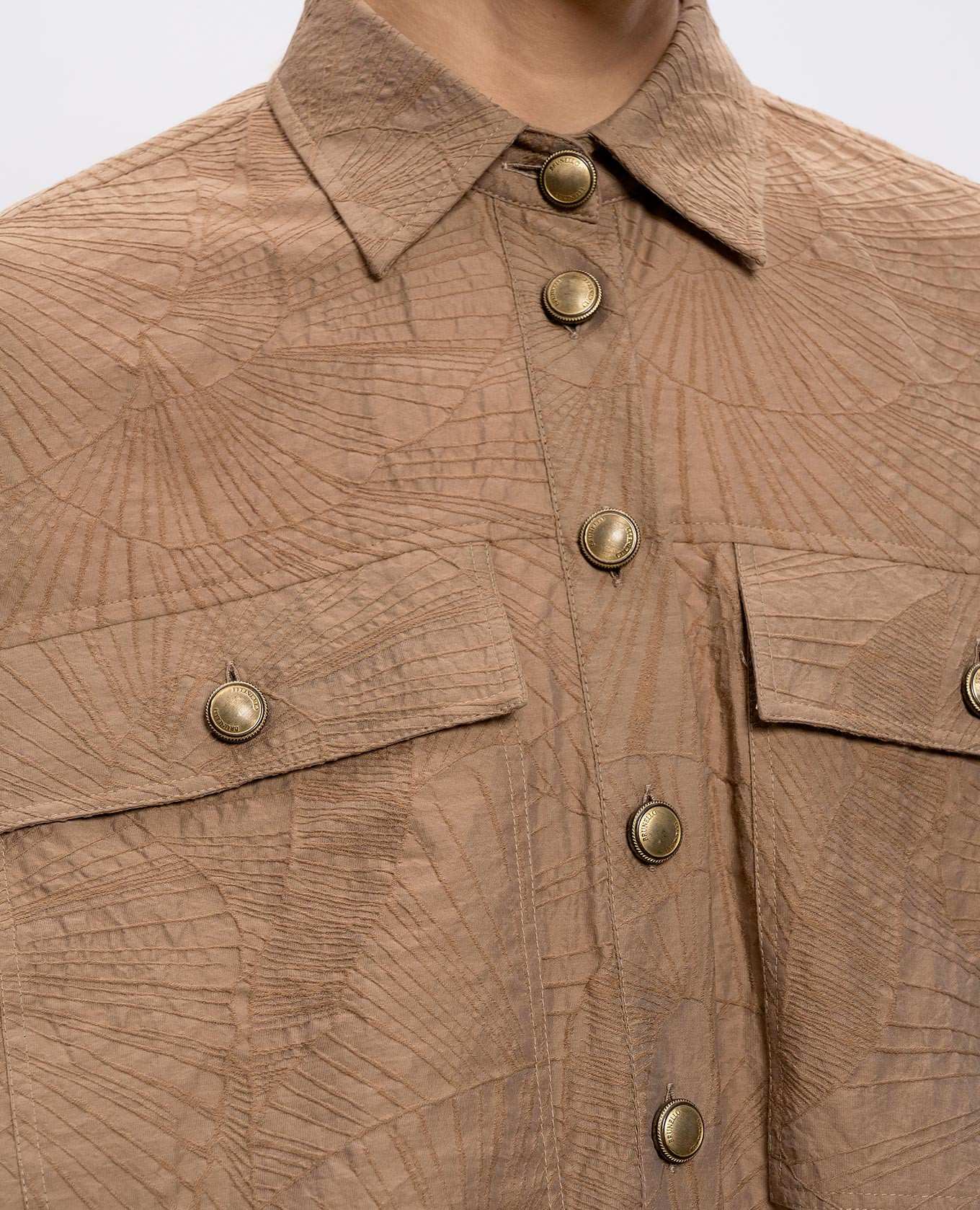 

Brown patterned shirt Brunello Cucinelli
