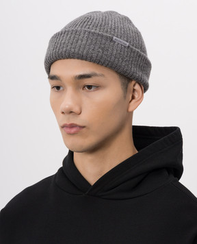Balenciaga Gray wool beanie hat A001NH4G6B0