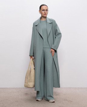 Fabiana Filippi Turquoise wool, silk and cashmere jumper with sequins MAD216F097D296