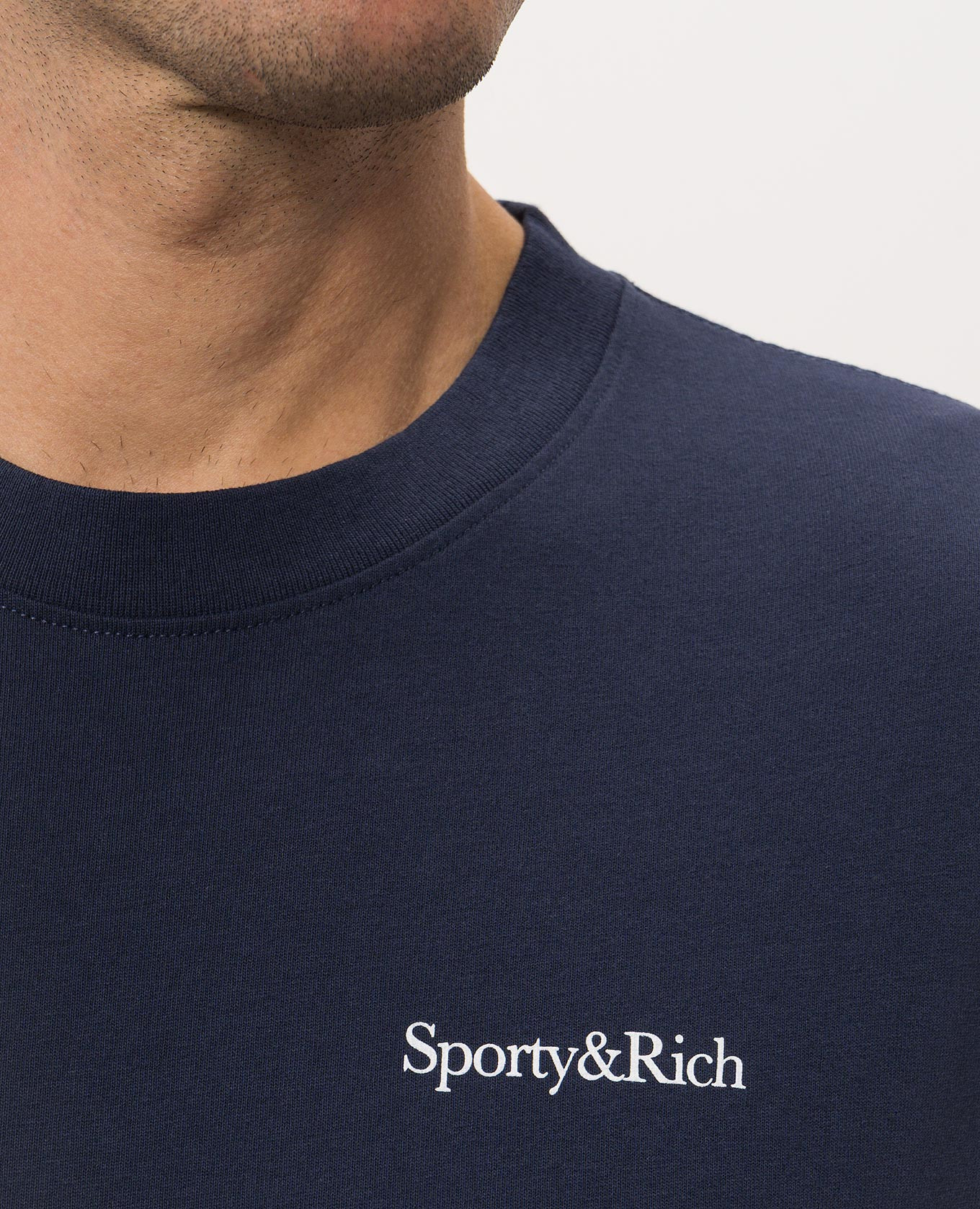 Blue t-shirt with logo print Sporty & Rich 4