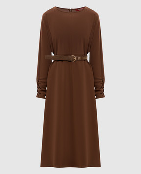 Max Mara Brown midi dress ZERBINO MSTZERBINO