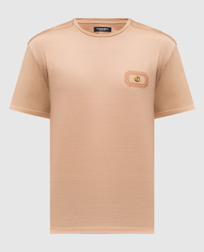 Stefano Ricci Brown T-shirt with logo MNH6104960TE0001