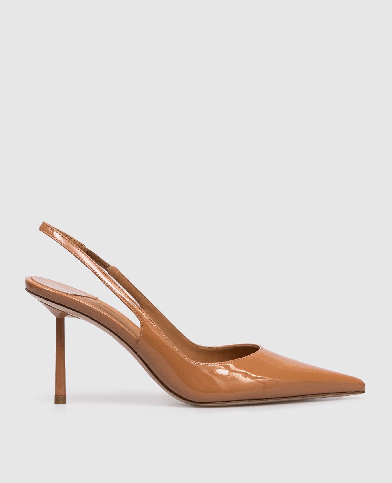 BELLA brown patent leather slingbacks
