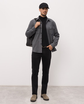 Canali Gray wool shirt AR0347231019
