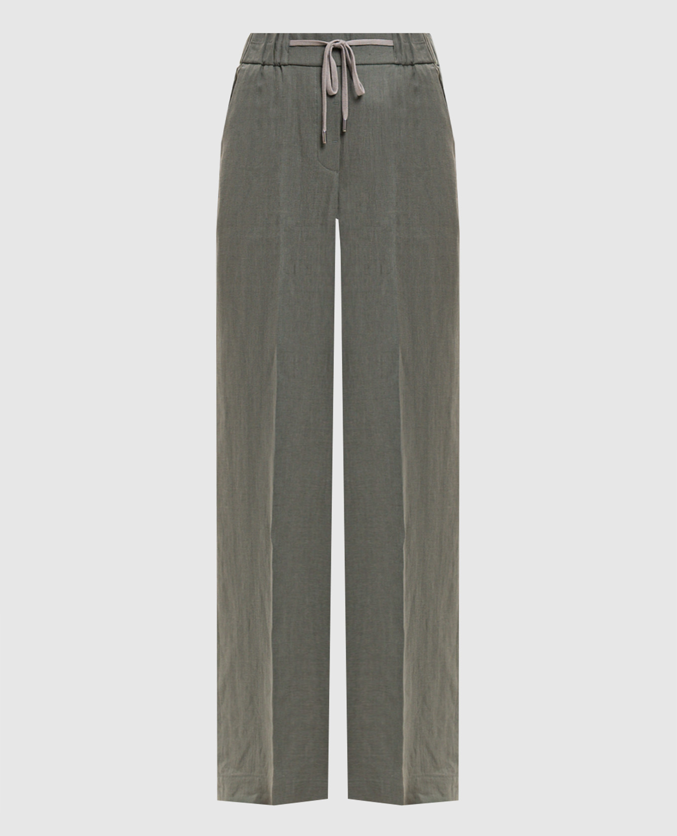 Pantalon en lin vert