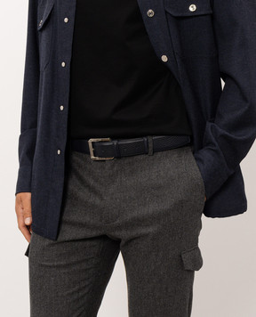 Stefano Ricci Dark blue leather belt N352VDA301P
